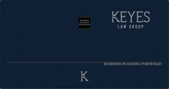 1" RING TURNED-EDGE BINDER, BUSINESS PLANNING PORTFOLIO, BLUE/SILVER - KEYES LAW GROUP