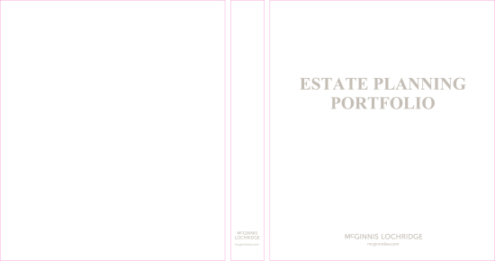 1" RING TURNED-EDGE BINDER, CUSTOM, BLUE/SCREEN - McGINNIS LOCHRIDGE