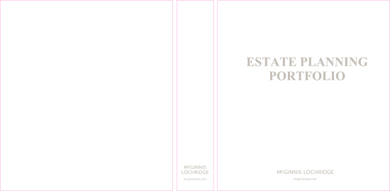 1-1/2" RING TURNED-EDGE BINDER, CUSTOM, BLUE/SCREEN - McGINNIS LOCHRIDGE