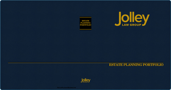 1" RING TURNED-EDGE BINDER, ESTATE PLANNING PORTFOLIO, BLUE/GOLD - JOLLEY LAW GROUP
