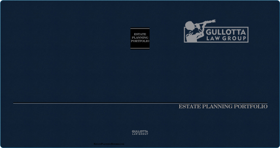 1" RING TURNED-EDGE BINDER, ESTATE PLANNING PORTFOLIO, BLUE/SILVER - GULLOTTA LAW GROUP
