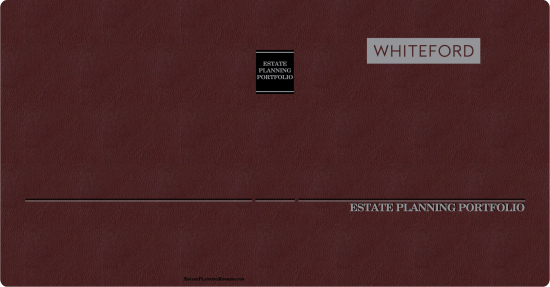 1" RING VINYL BINDER, ESTATE PLANNING PORTFOLIO, BURGUNDY/SILVER - WHITEFORD