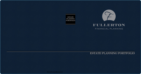1" RING TURNED-EDGE BINDER, ESTATE PLANNING PORTFOLIO, BLUE/SILVER - FULLERTON FP