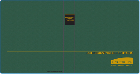 1" RING TURNED-EDGE BINDER, RETIREMENT TRUST PORTFOLIO, GREEN/GOLD - COLLIER LAW