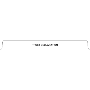 TRUST DECLARATION  tab